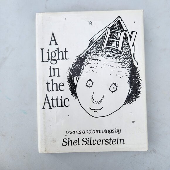 Scholastic Other - A Light in the Attic Shel Silverstien Poem Book Hardcover w/ Dust Cover Vintage